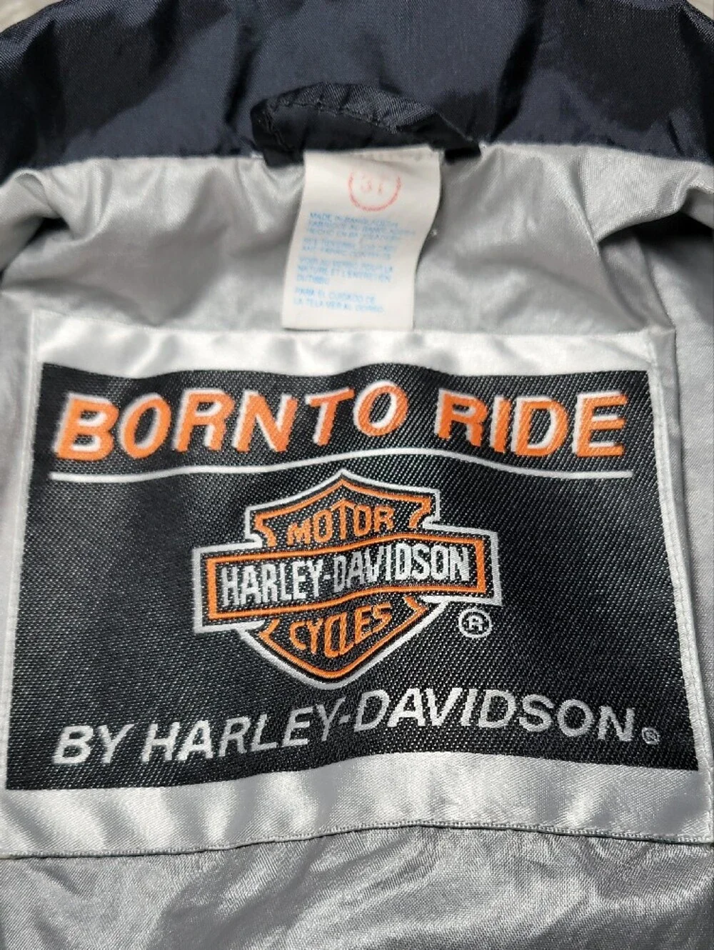 Harley-Davidson Kids Navy Jacket with Orange Logo Patch